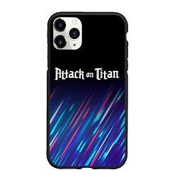 Чехол iPhone 11 Pro матовый Attack on Titan stream, цвет: 3D-черный