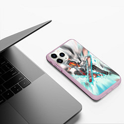 Чехол iPhone 11 Pro матовый Chainsaw man blood, цвет: 3D-розовый — фото 2