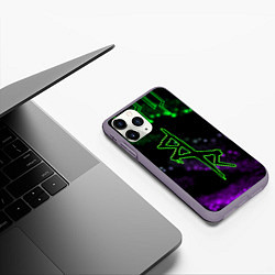 Чехол iPhone 11 Pro матовый Логотип киберпанков из Cyberpunk: edgerunners, цвет: 3D-серый — фото 2
