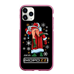 Чехол iPhone 11 Pro матовый Ded MoroZZ - Brazzers, цвет: 3D-малиновый