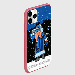 Чехол iPhone 11 Pro матовый Morozz, цвет: 3D-малиновый — фото 2