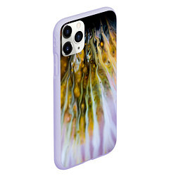 Чехол iPhone 11 Pro матовый Красочные абстрактные волны и линии, цвет: 3D-светло-сиреневый — фото 2