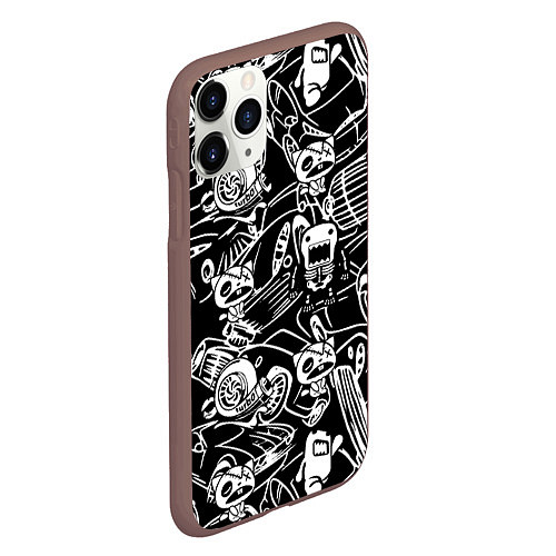 Чехол iPhone 11 Pro матовый JDM Pattern / 3D-Коричневый – фото 2