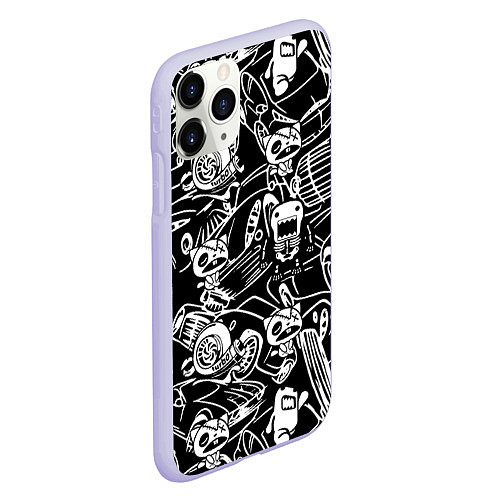 Чехол iPhone 11 Pro матовый JDM Pattern / 3D-Светло-сиреневый – фото 2