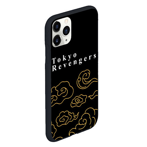 Чехол iPhone 11 Pro матовый Tokyo Revengers anime clouds / 3D-Черный – фото 2