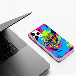 Чехол iPhone 11 Pro матовый Lets play video games - dinosaur, цвет: 3D-розовый — фото 2