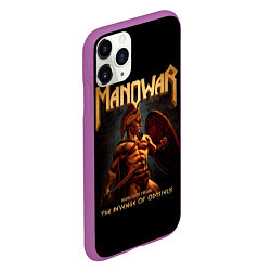Чехол iPhone 11 Pro матовый Manowar rock, цвет: 3D-фиолетовый — фото 2