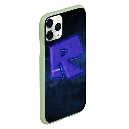 Чехол iPhone 11 Pro матовый Roblox space / 3D-Салатовый – фото 2