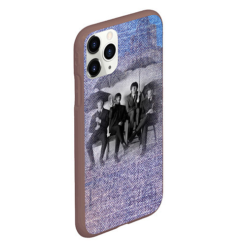 Чехол iPhone 11 Pro матовый The Beatles - Liverpool - England / 3D-Коричневый – фото 2