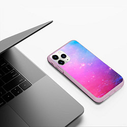 Чехол iPhone 11 Pro матовый Звёздное геометрическое небо, цвет: 3D-розовый — фото 2
