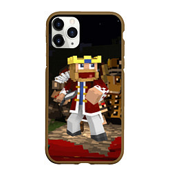 Чехол iPhone 11 Pro матовый Minecraft - warrior - video game - sword