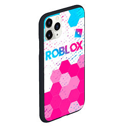 Чехол iPhone 11 Pro матовый Roblox neon gradient style: символ сверху, цвет: 3D-черный — фото 2