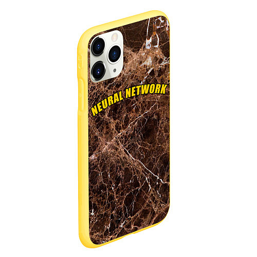 Чехол iPhone 11 Pro матовый Нейронные связи мозга / 3D-Желтый – фото 2