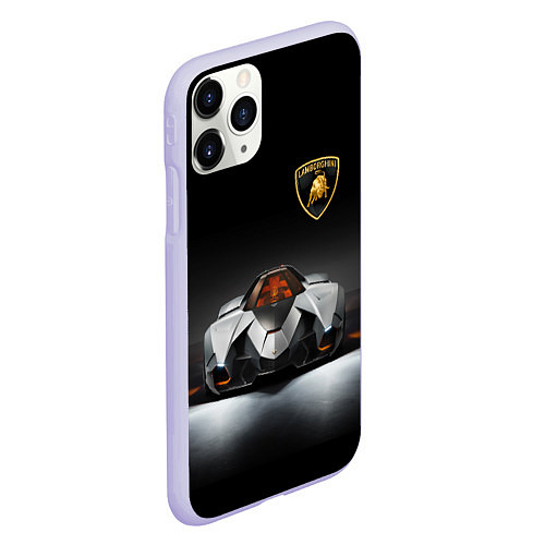 Чехол iPhone 11 Pro матовый Lamborghini Egoista - Italy / 3D-Светло-сиреневый – фото 2