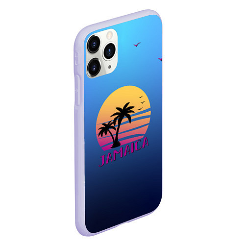Чехол iPhone 11 Pro матовый Jamaica / 3D-Светло-сиреневый – фото 2