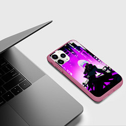 Чехол iPhone 11 Pro матовый Люси нетраннер - фиолетовый, цвет: 3D-малиновый — фото 2