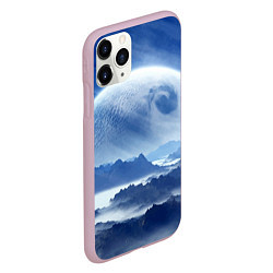 Чехол iPhone 11 Pro матовый Mountains - fantasy planet, цвет: 3D-розовый — фото 2