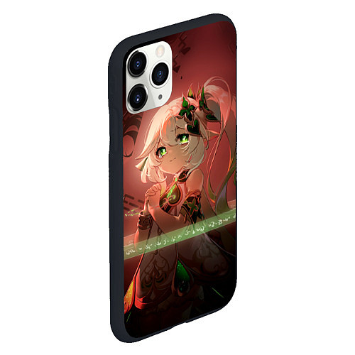 Чехол iPhone 11 Pro матовый Нахида из Genshin Impact / 3D-Черный – фото 2