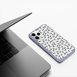 Чехол iPhone 11 Pro матовый Ладонь скелета, цвет: 3D-светло-сиреневый — фото 2