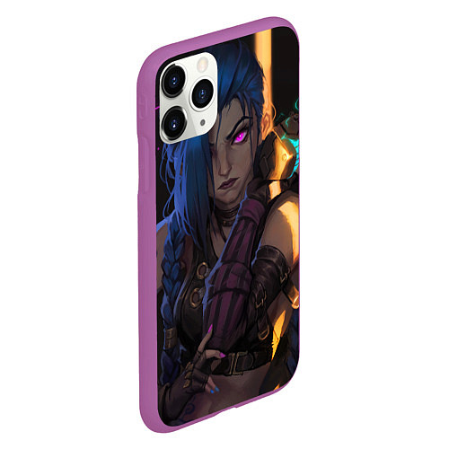 Чехол iPhone 11 Pro матовый Jinx - Powder / 3D-Фиолетовый – фото 2