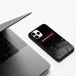 Чехол iPhone 11 Pro матовый Администратор - в красной рамке на темном, цвет: 3D-черный — фото 2