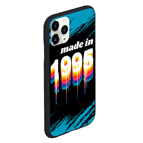 Чехол iPhone 11 Pro матовый Made in 1995: liquid art / 3D-Черный – фото 2