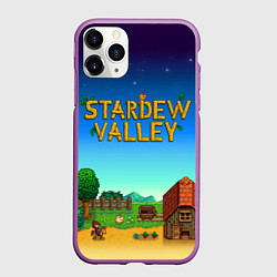Чехол iPhone 11 Pro матовый Мой дом в Stardew Valley, цвет: 3D-фиолетовый