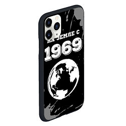 Чехол iPhone 11 Pro матовый На Земле с 1969: краска на темном, цвет: 3D-черный — фото 2