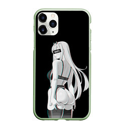 Чехол iPhone 11 Pro матовый Waifu Zero Two, цвет: 3D-салатовый