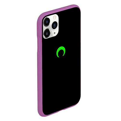 Чехол iPhone 11 Pro матовый Green moon / 3D-Фиолетовый – фото 2