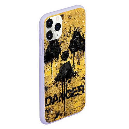 Чехол iPhone 11 Pro матовый Danger radiation / 3D-Светло-сиреневый – фото 2
