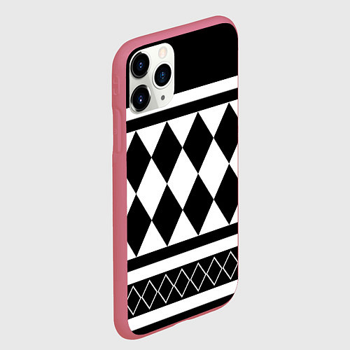 Чехол iPhone 11 Pro матовый Узор Кена Рюгуджи / 3D-Малиновый – фото 2