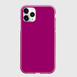 Чехол iPhone 11 Pro матовый Баклажановый радуга, цвет: 3D-малиновый