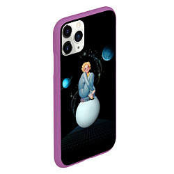 Чехол iPhone 11 Pro матовый Pinup женщина на Луне, цвет: 3D-фиолетовый — фото 2