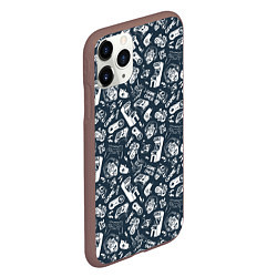 Чехол iPhone 11 Pro матовый Геймер и игровые приставки и автоматы ретро, цвет: 3D-коричневый — фото 2