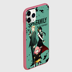 Чехол iPhone 11 Pro матовый Spy family characters, цвет: 3D-малиновый — фото 2