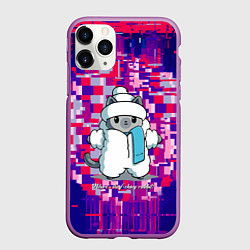 Чехол iPhone 11 Pro матовый Кот потерял своего друга - кролика, цвет: 3D-фиолетовый