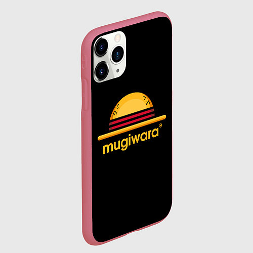 Чехол iPhone 11 Pro матовый Mugiwara / 3D-Малиновый – фото 2