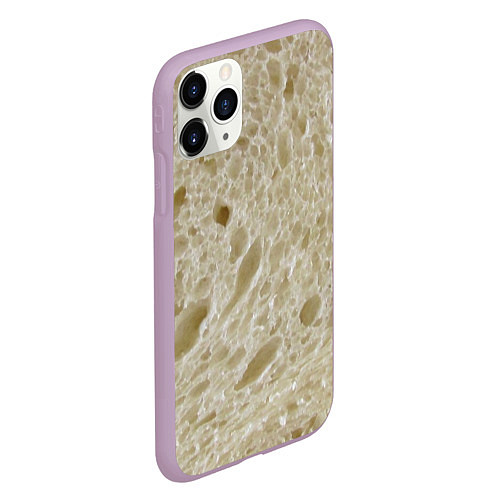 Чехол iPhone 11 Pro матовый Хлебный мякиш / 3D-Сиреневый – фото 2
