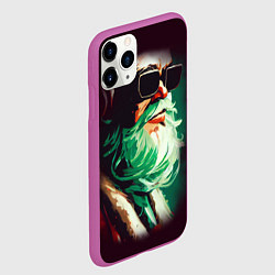 Чехол iPhone 11 Pro матовый DJ Santa, цвет: 3D-фиолетовый — фото 2