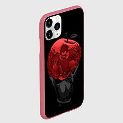 Чехол iPhone 11 Pro матовый Рюк и красное яблоко, цвет: 3D-малиновый — фото 2