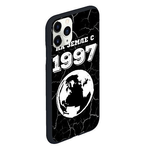 Чехол iPhone 11 Pro матовый На Земле с 1997: краска на темном / 3D-Черный – фото 2