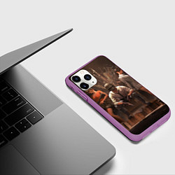 Чехол iPhone 11 Pro матовый PUBG игра, цвет: 3D-фиолетовый — фото 2