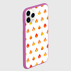 Чехол iPhone 11 Pro матовый Мерцающие искры на светлом, цвет: 3D-фиолетовый — фото 2
