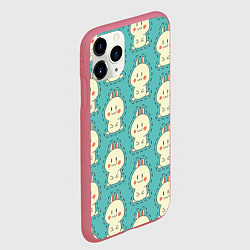 Чехол iPhone 11 Pro матовый Вырежи зайчат, цвет: 3D-малиновый — фото 2