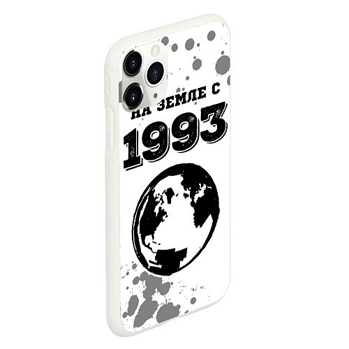 Чехол iPhone 11 Pro матовый На Земле с 1993: краска на светлом / 3D-Белый – фото 2