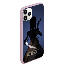 Чехол iPhone 11 Pro матовый Wednesday & Violin, цвет: 3D-розовый — фото 2