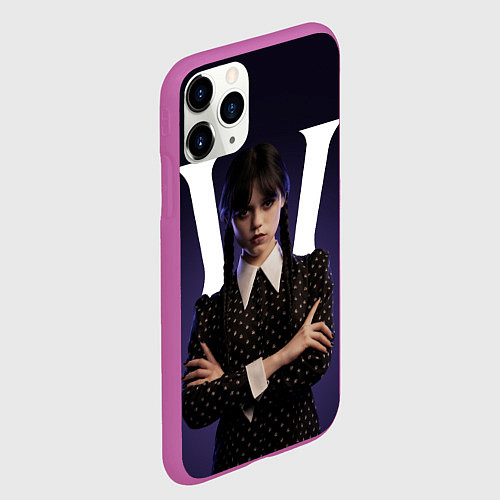 Чехол iPhone 11 Pro матовый W - значит Wednesday / 3D-Фиолетовый – фото 2