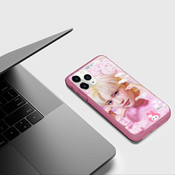 Чехол iPhone 11 Pro матовый Felix anime, цвет: 3D-малиновый — фото 2