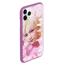 Чехол iPhone 11 Pro матовый Felix anime, цвет: 3D-фиолетовый — фото 2